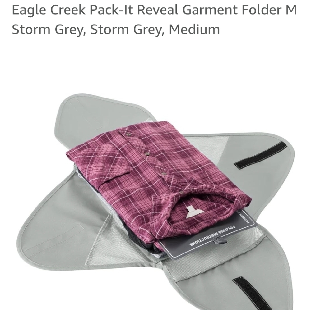 Eagle Creek Pack-It Reveal Garment Folder Large  Black & Grey,
